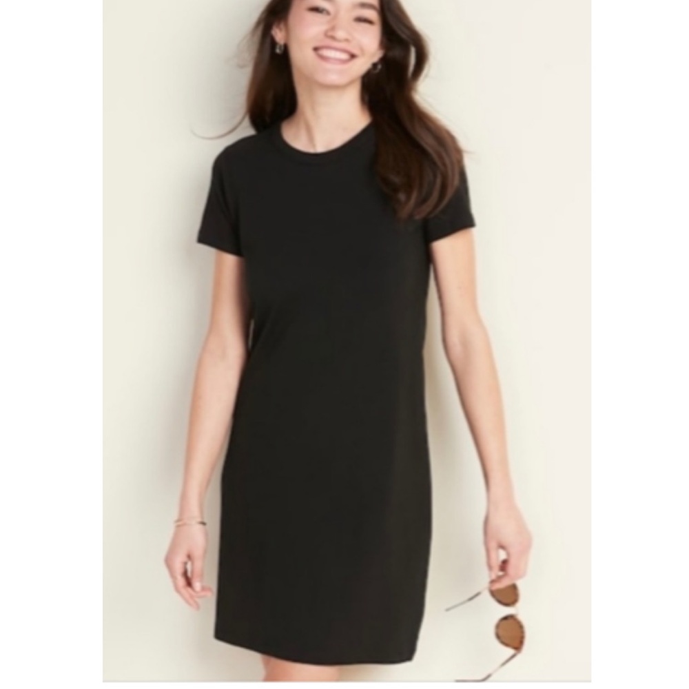 Black T-Shirt Black Dress. EUC
